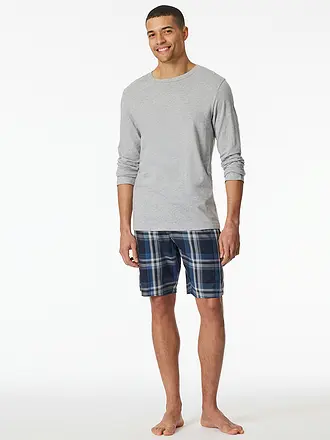 SCHIESSER | Pyjama Langarmshirt | grau